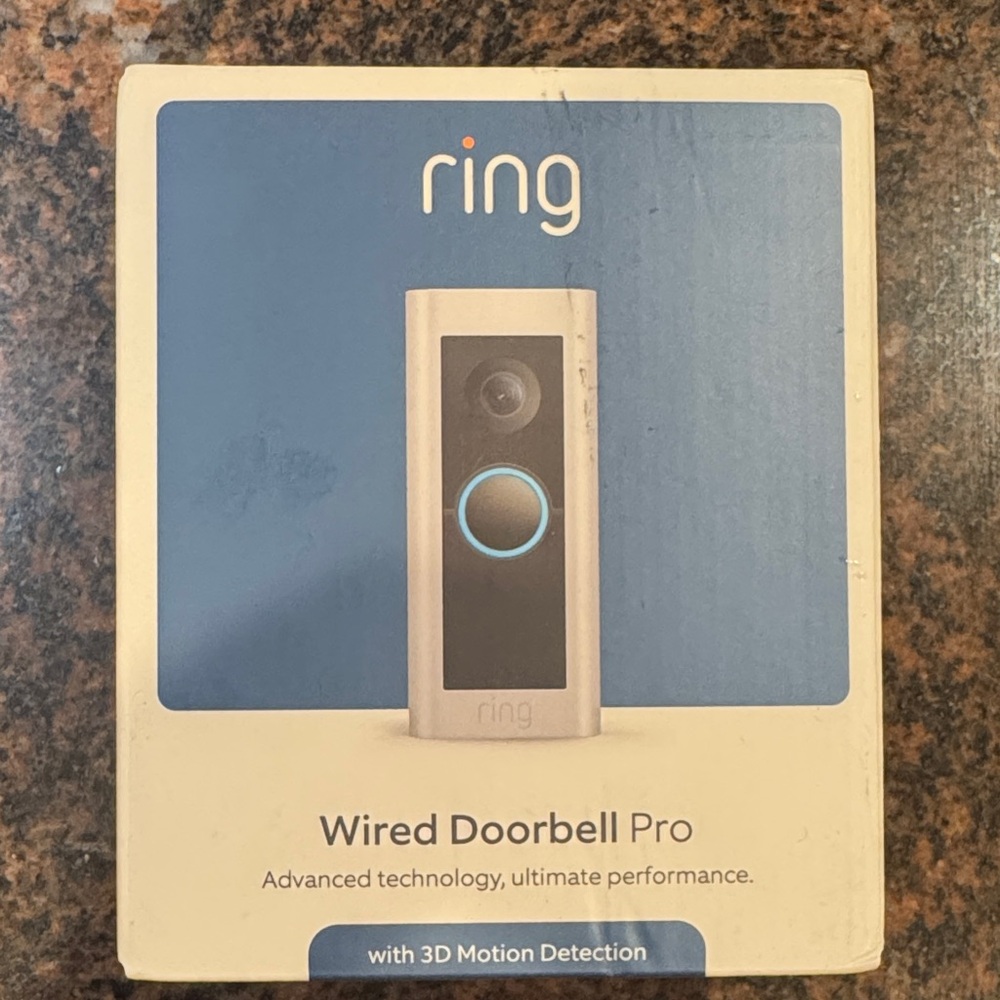 Ring Wired Doorbell Pro in Silver and Black New in Box